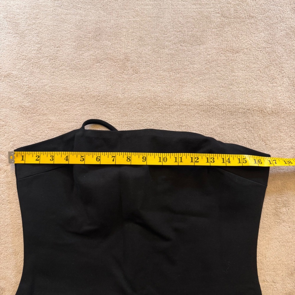 NWT Carolyn Bessette Minimalist Little Black Dress Chic Midi Slip Formal Party L - Picture 9 of 13